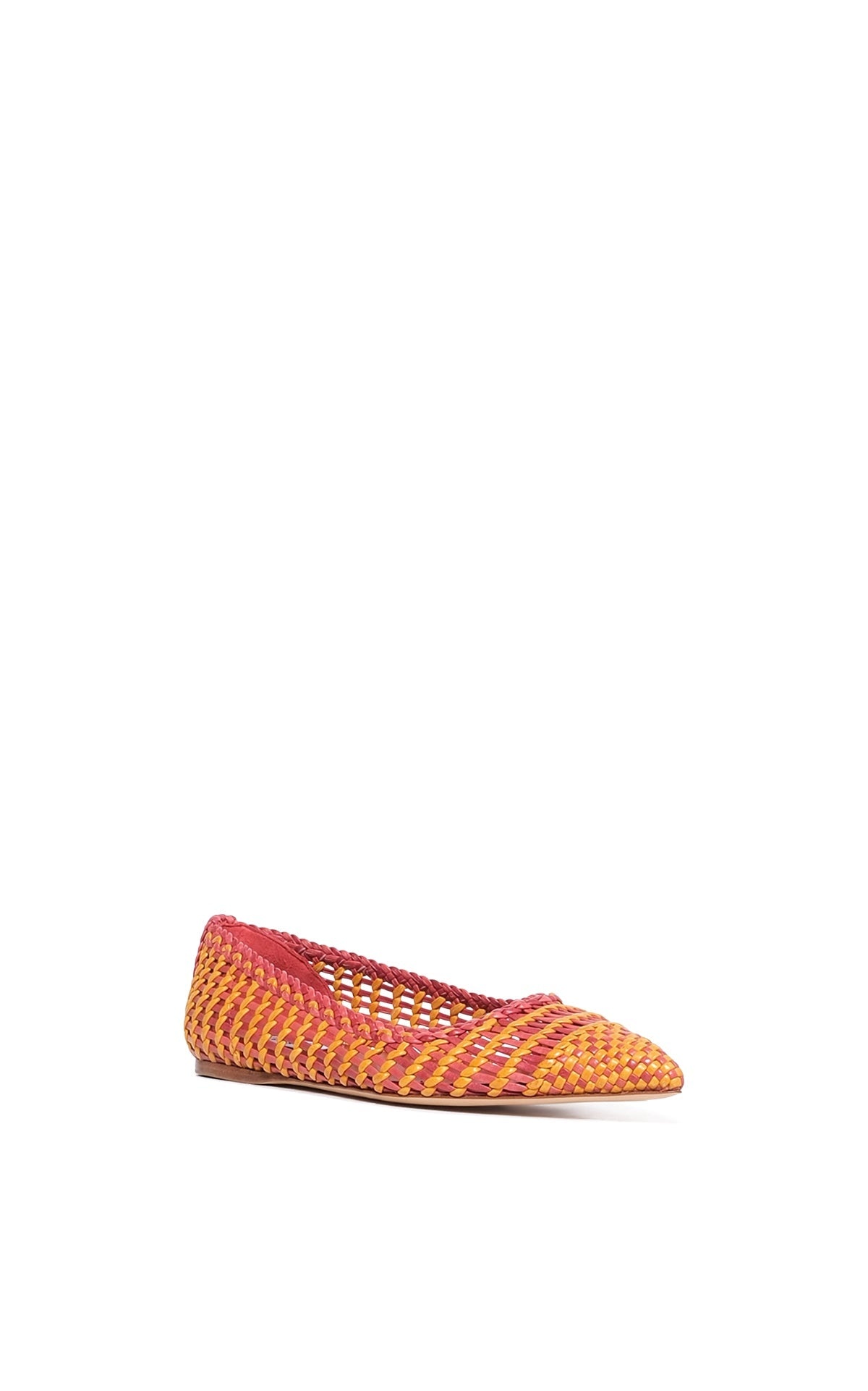 Aurora Braided Flat Shoe in Pink Multi Leather - 3
