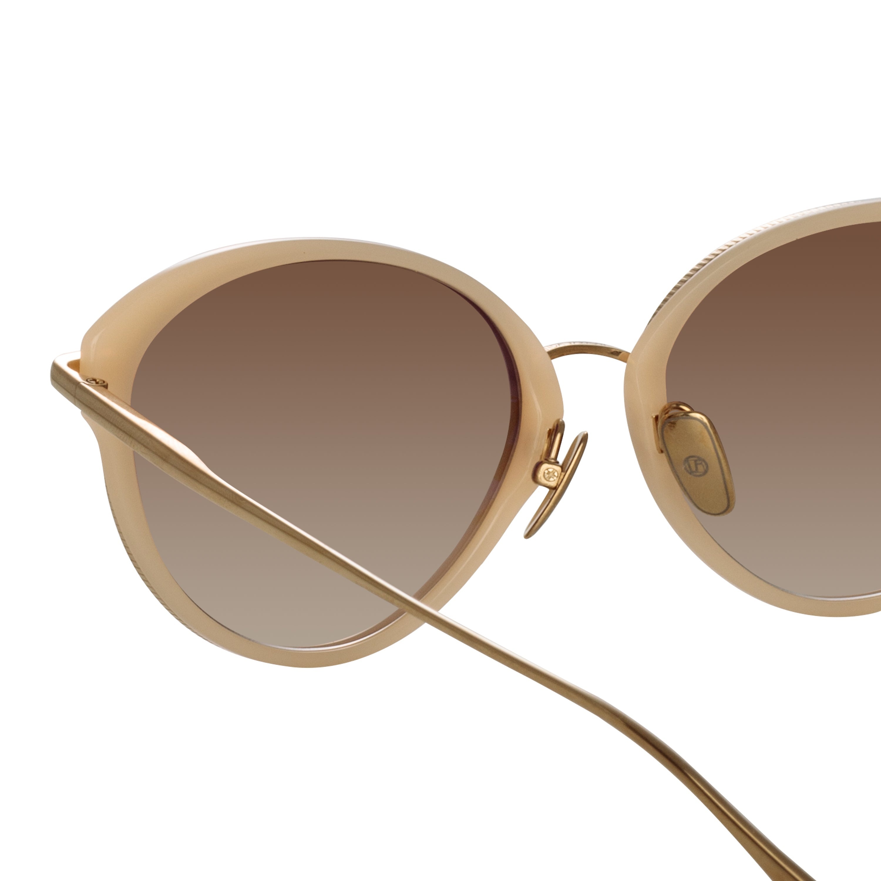 SONG CAT EYE SUNGLASSES IN LIGHT GOLD AND PEACH - 5
