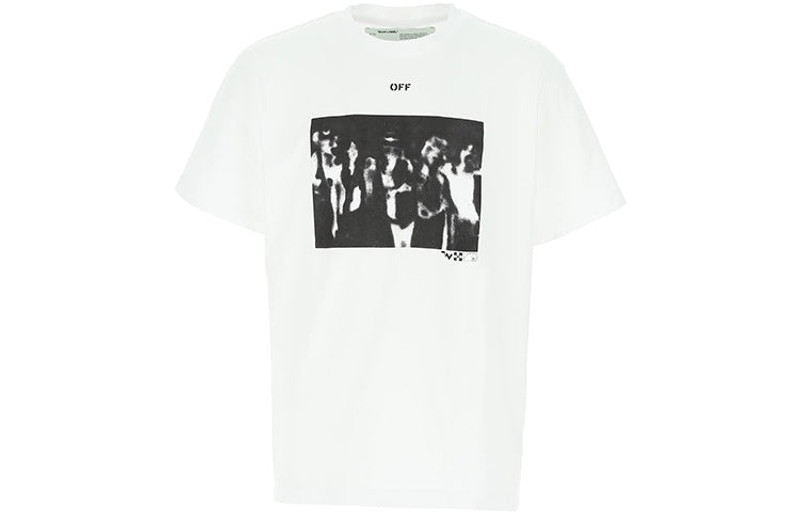 Off-White Off-White Spray Painting Arrows Sketch Short Sleeve Oversize 'White Black' OMAA038R201850150110 outlook