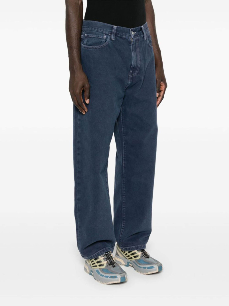 Landon logo-patch straight jeans 3