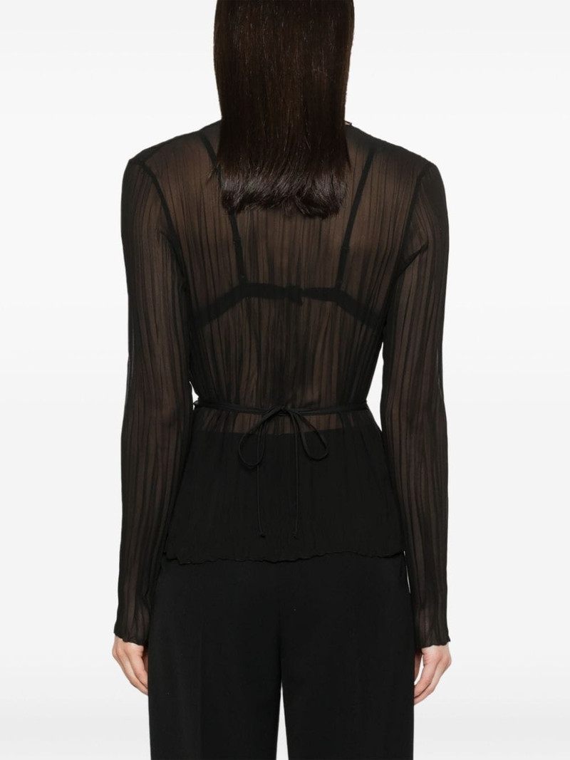 semi-sheer plissÃ© blouse 4
