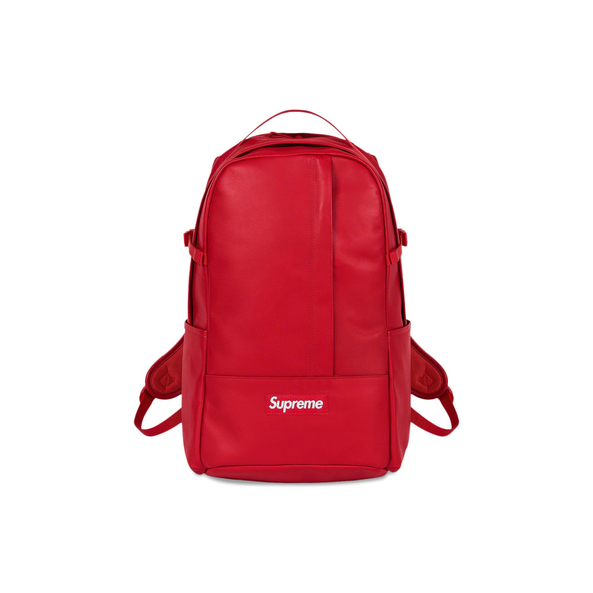 Supreme Supreme Leather Backpack Red REVERSIBLE