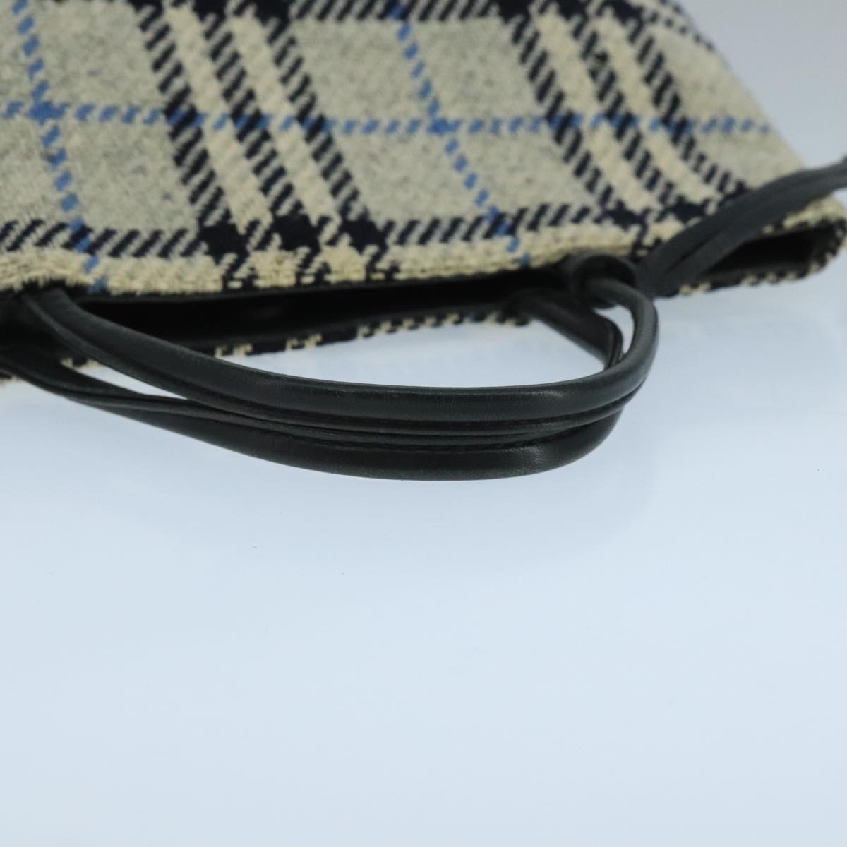 Burberry Nova Check Hand Bag Wool Gray - 7