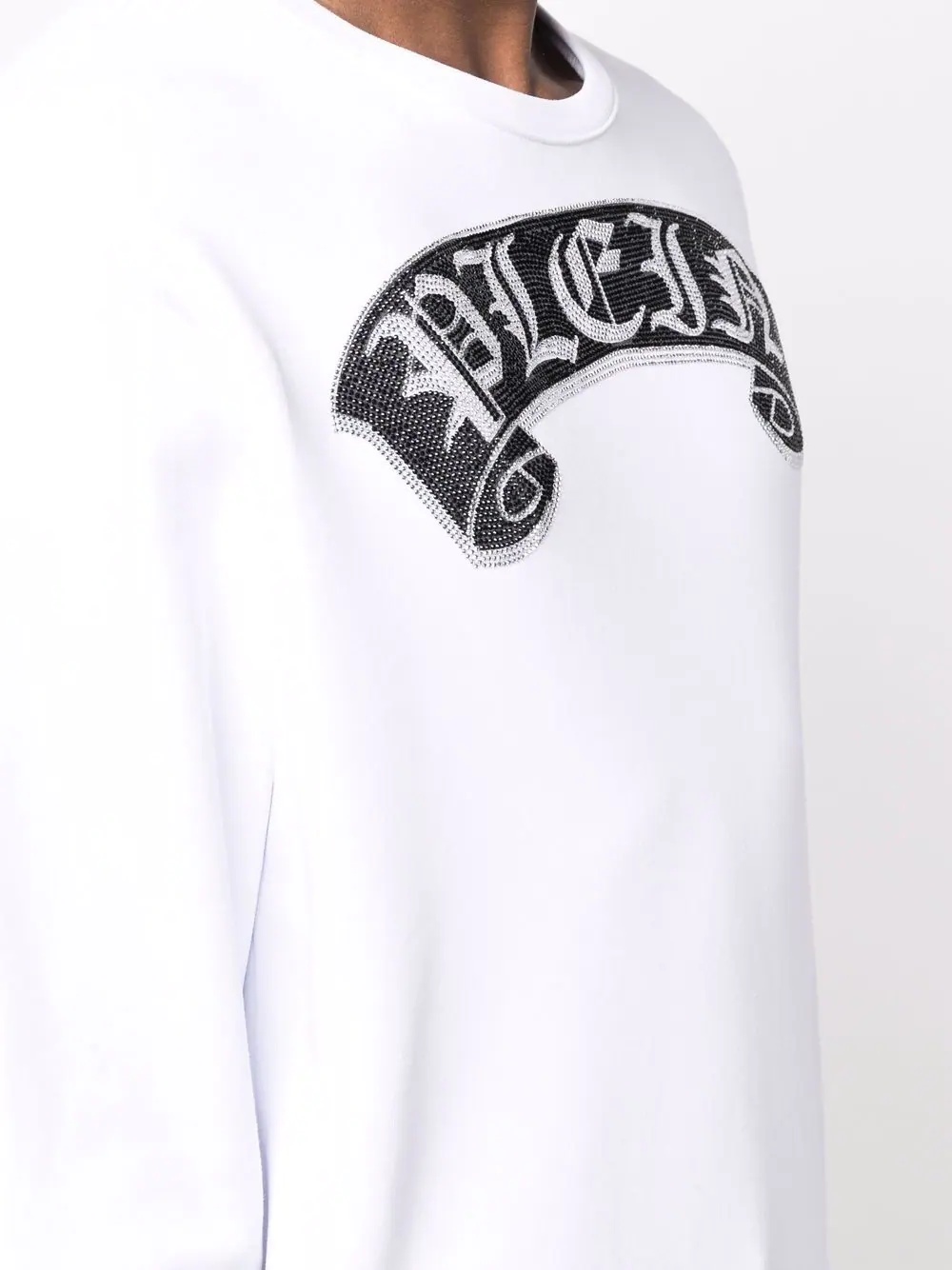 Gothic Plein crystal-logo sweatshirt - 6