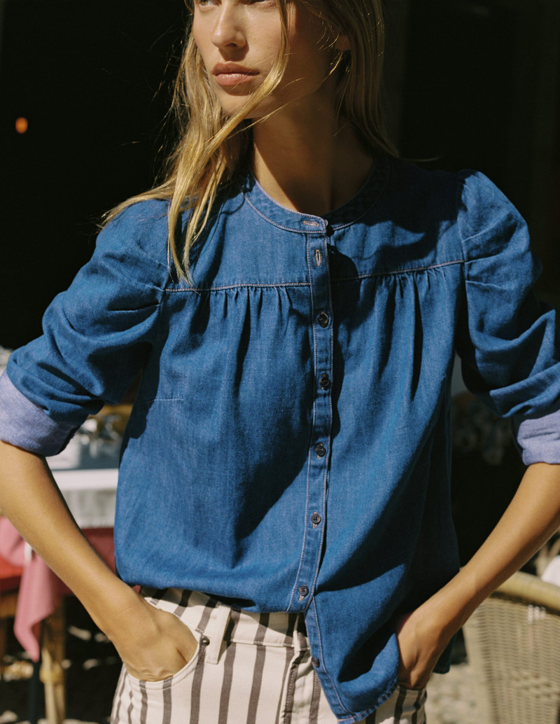 Mutton Denim Shirt-Mid Blue 6