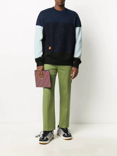 KENZO tiger patch colour-block jumper outlook