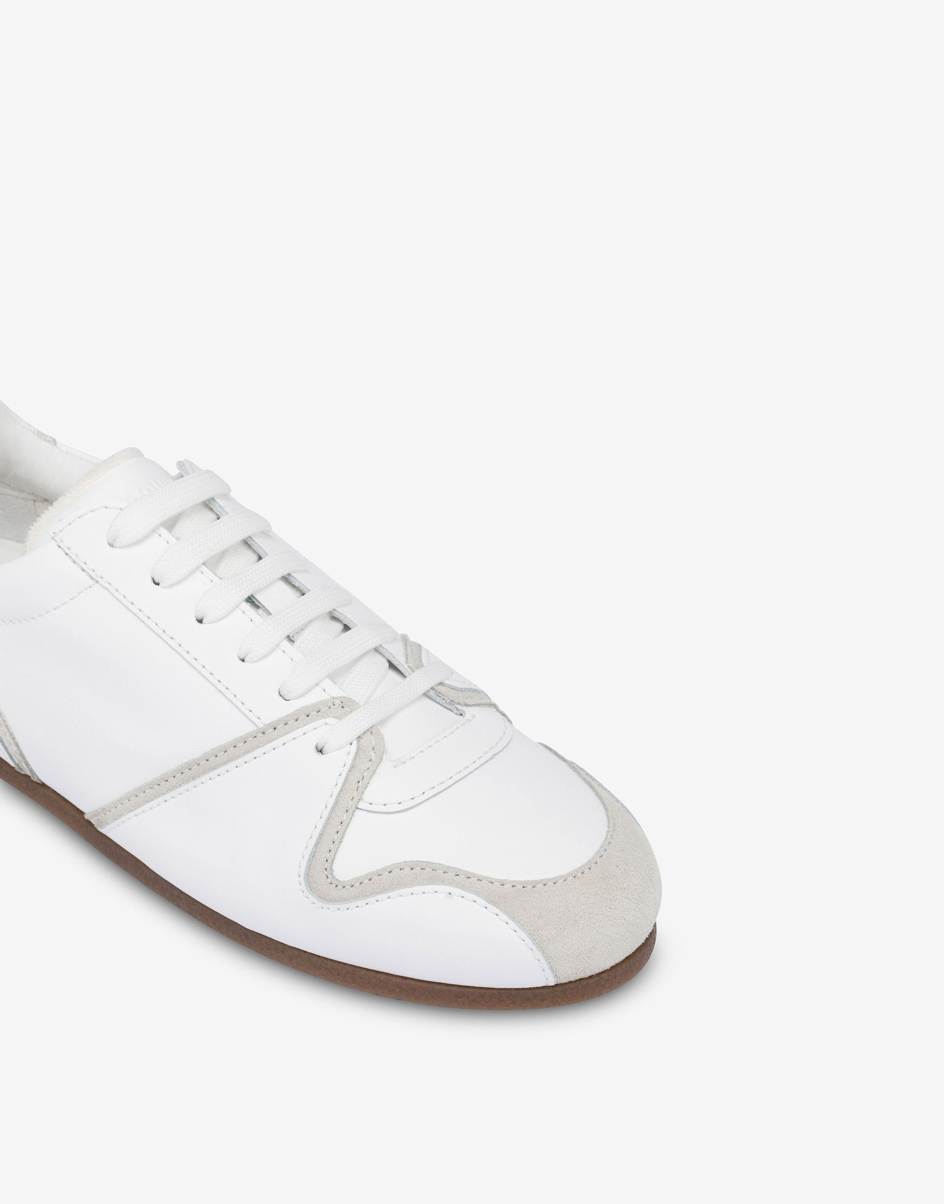 CALFSKIN AND SUEDE TRAINERS - 3