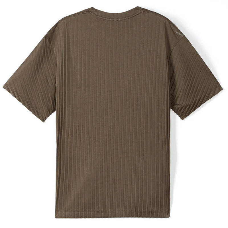 SATISFY SATISFY | Auralite™ Pleated T‑Shirt 'Olive' outlook