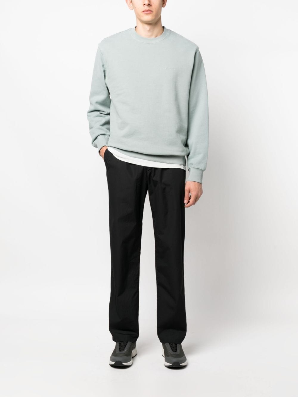 straight-leg cotton trousers - 2