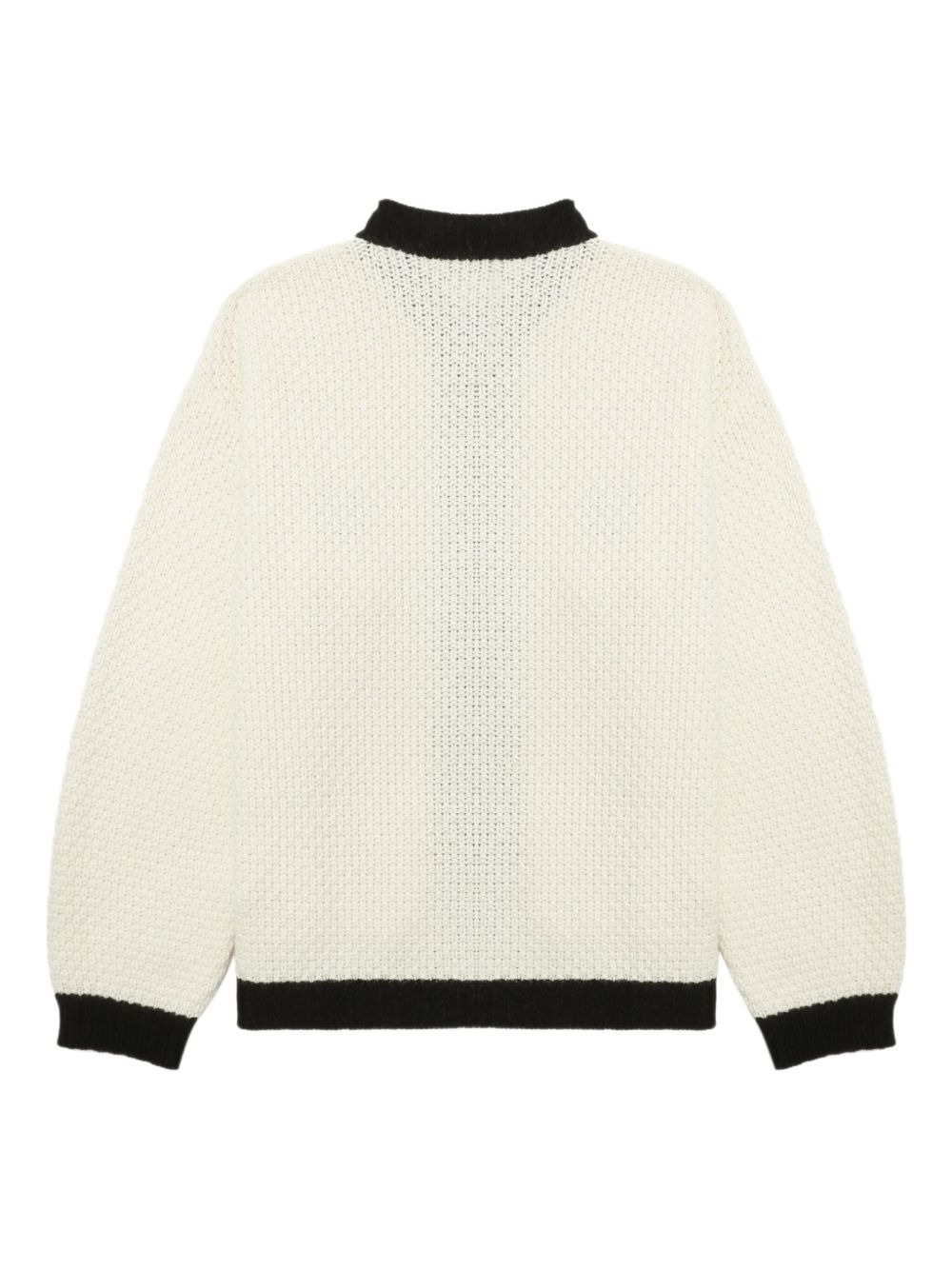 logo-embroidered cardigan - 5