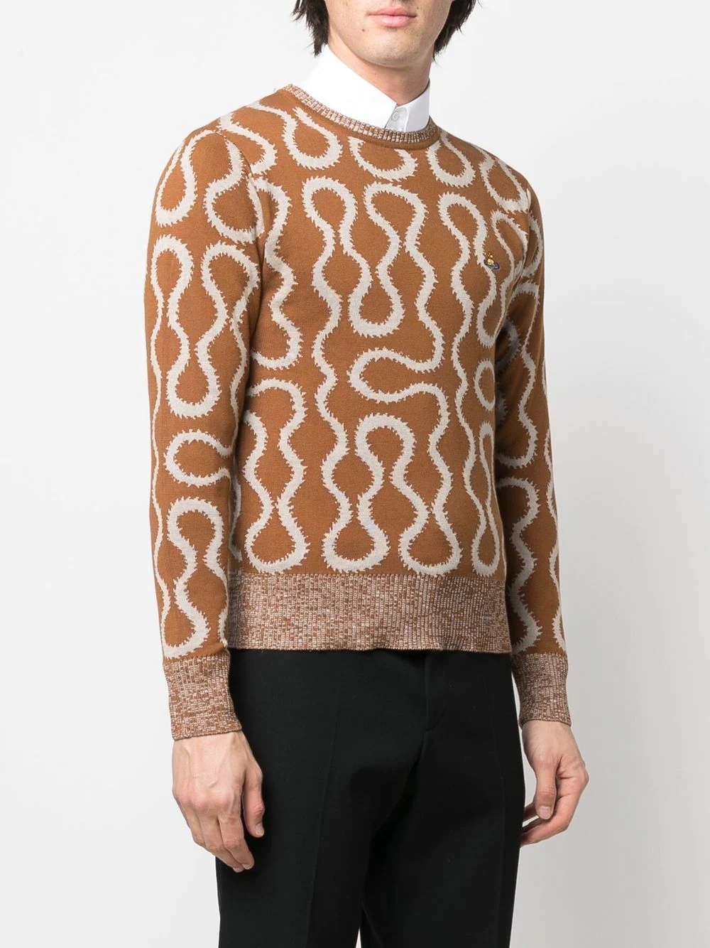 Squiggle crew-neck jumper - 3