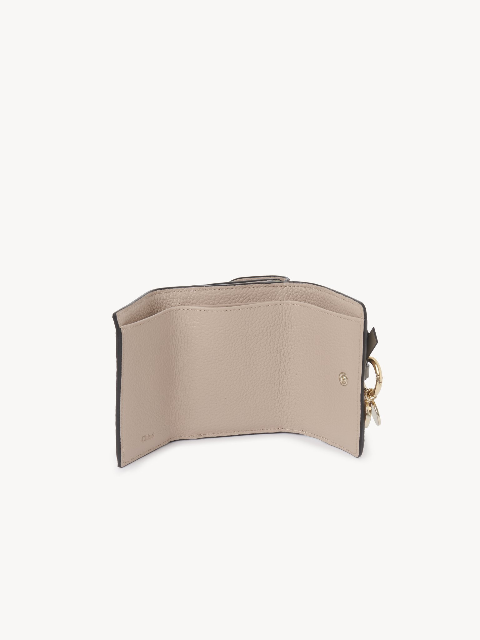 MINI ALPHABET TRI-FOLD IN GRAINED LEATHER - 4