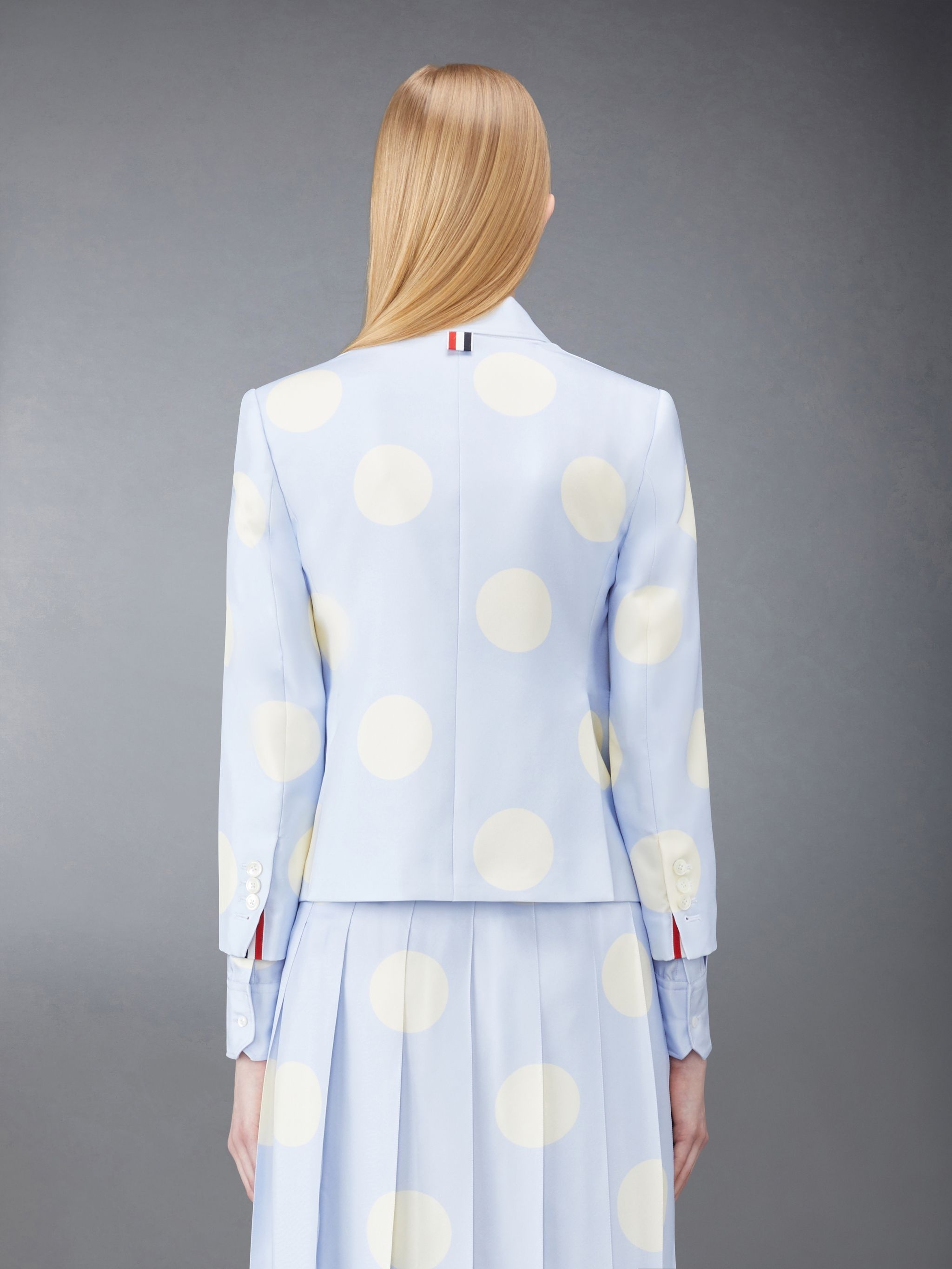 Silk Twill Polka Dot High Armhole Sport Coat - 4