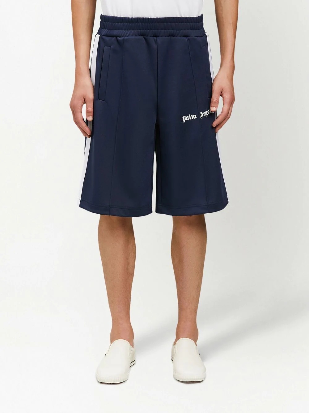 logo-print track shorts - 6