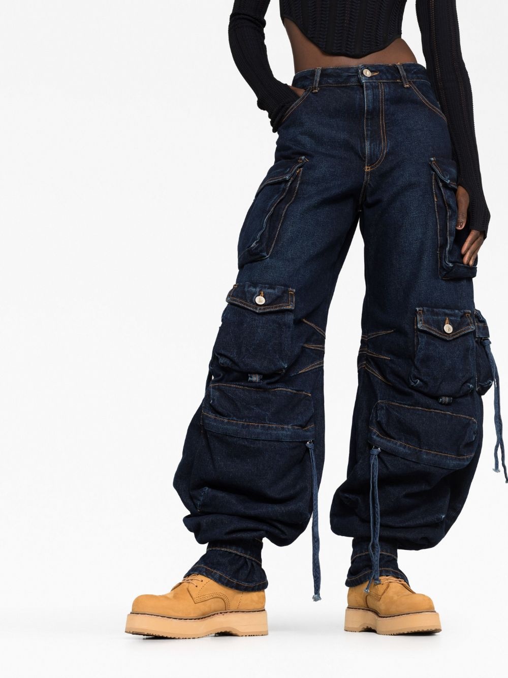 Fern wide-leg cargo jeans - 5