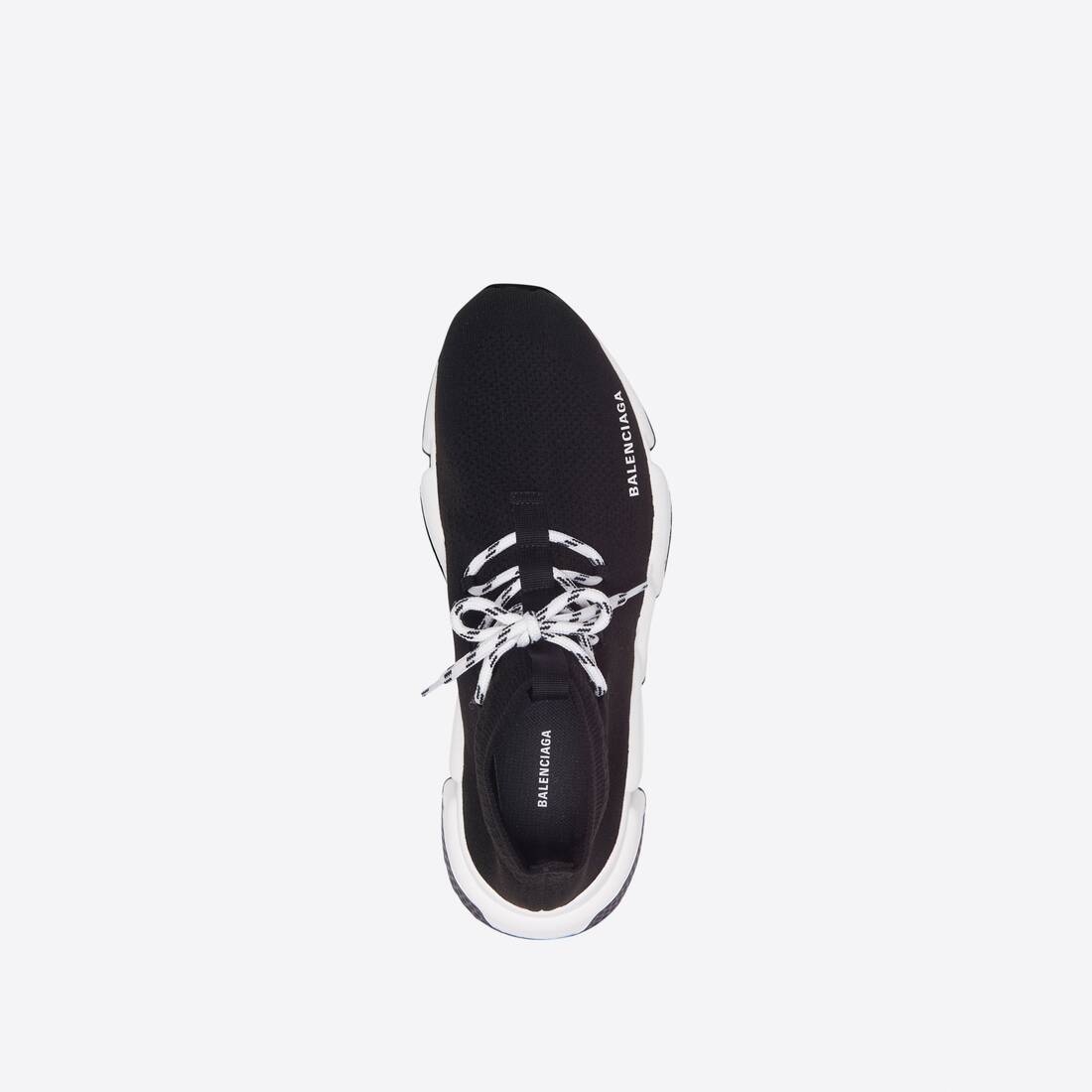 Women's Speed Lace-up Sneaker in Black/white - 4