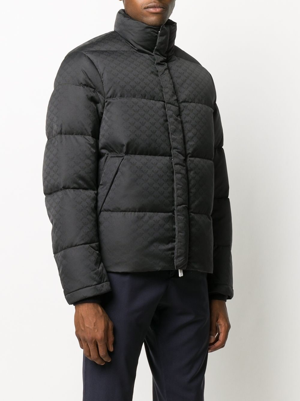 quilted down monogram coat - 3