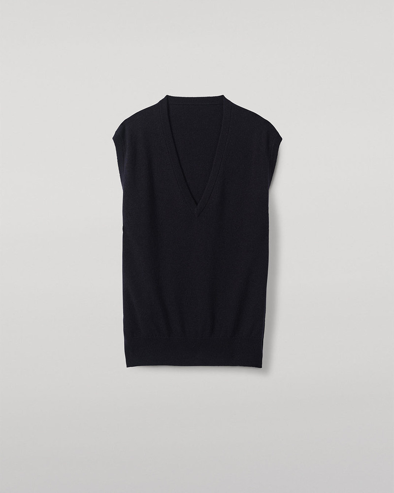 Tilda Dark Navy Cashmere Tank 1