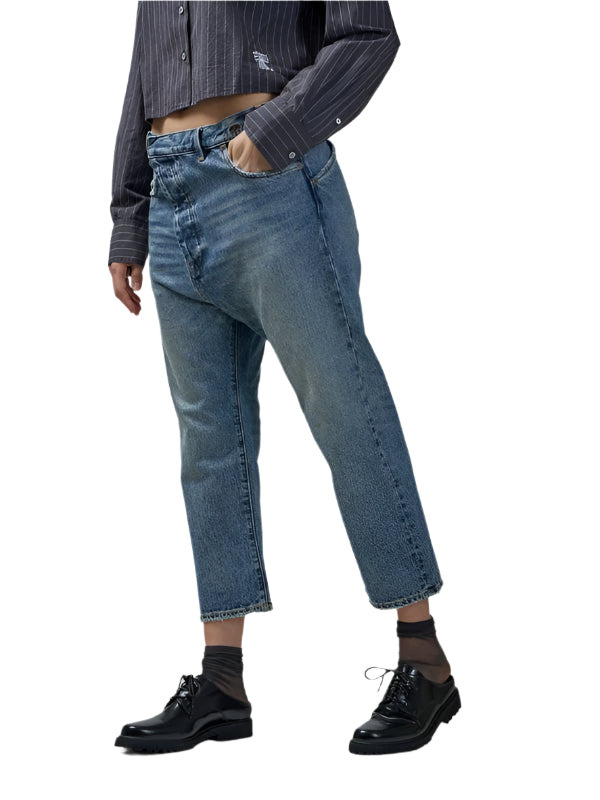 CROSSOVER CROP DENIM PANTS - 4