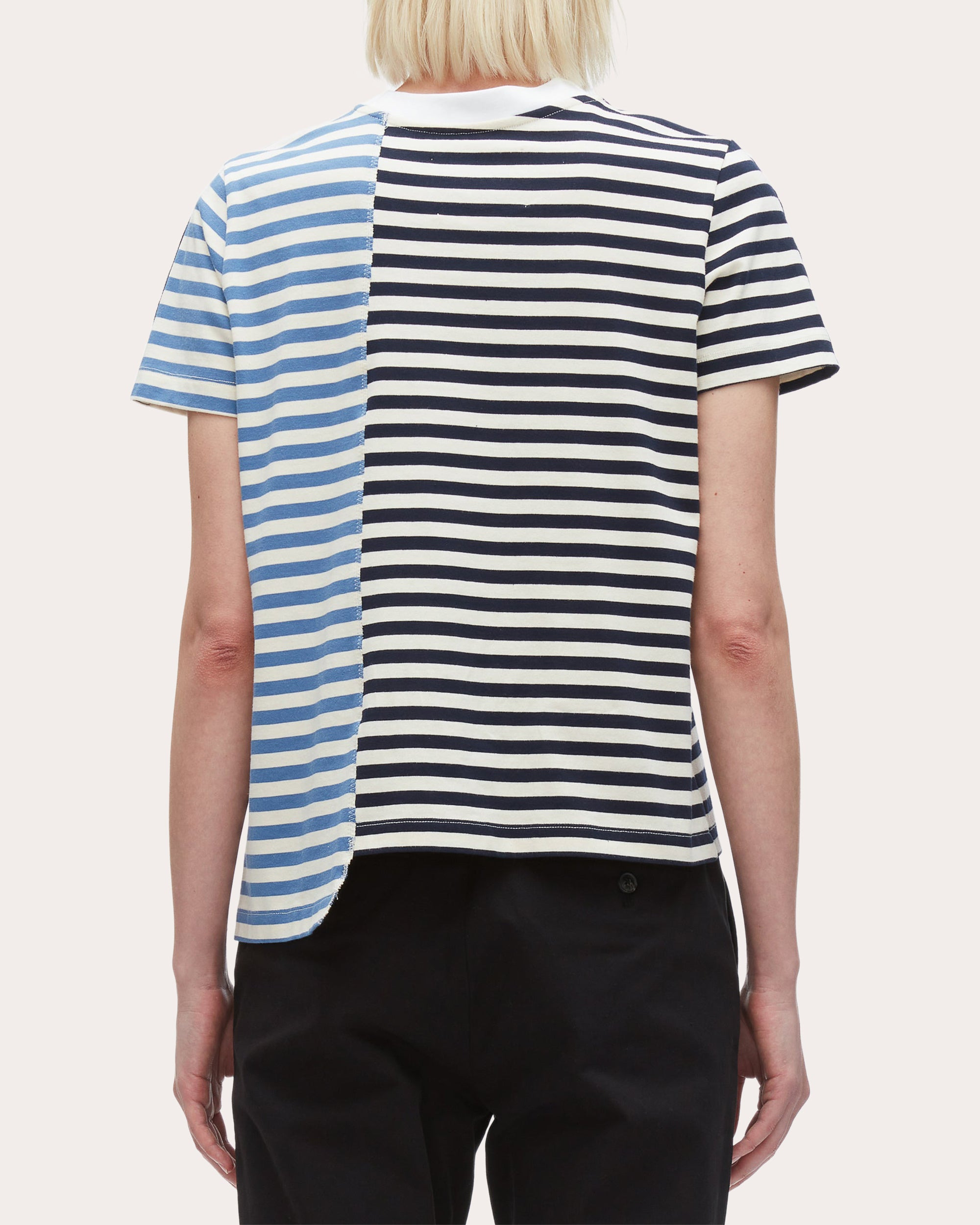Asymmetric Striped Cotton Jersey T-Shirt - 2