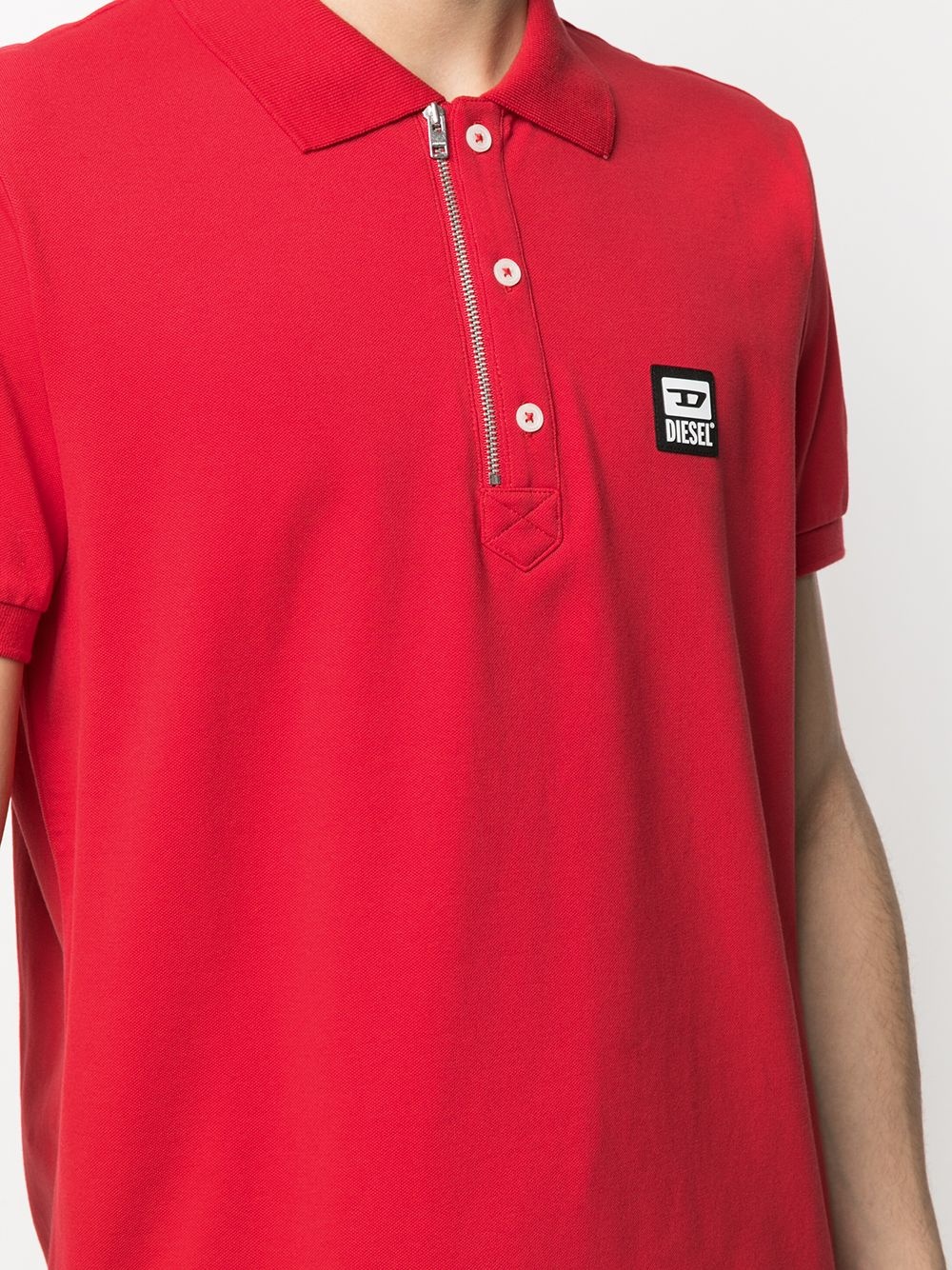 zip detail polo shirt - 5