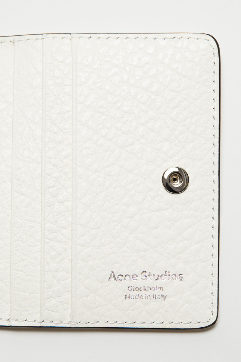 Folded leather wallet - White 5