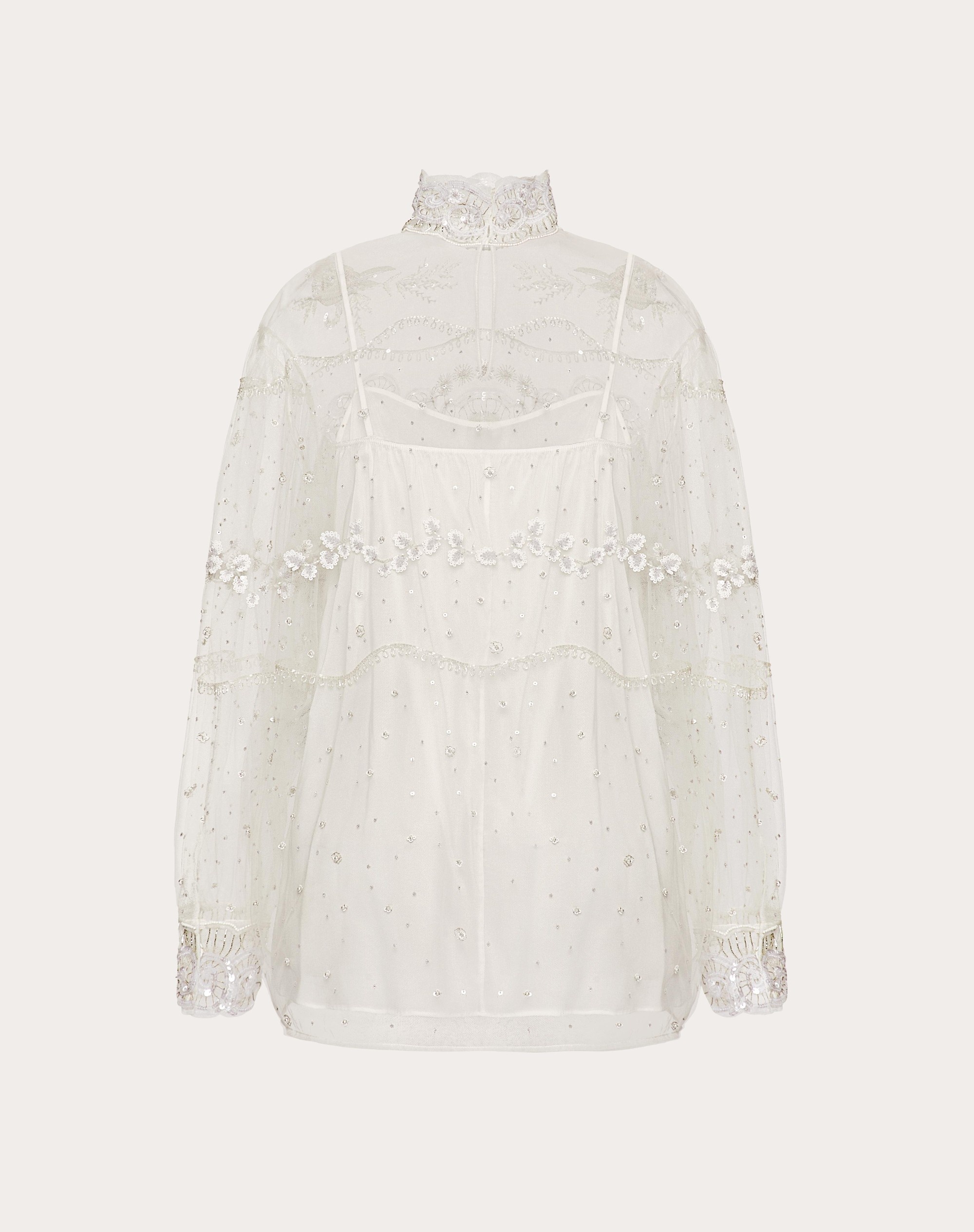 TULLE ILLUSIONE EMBROIDERED TOP - 3