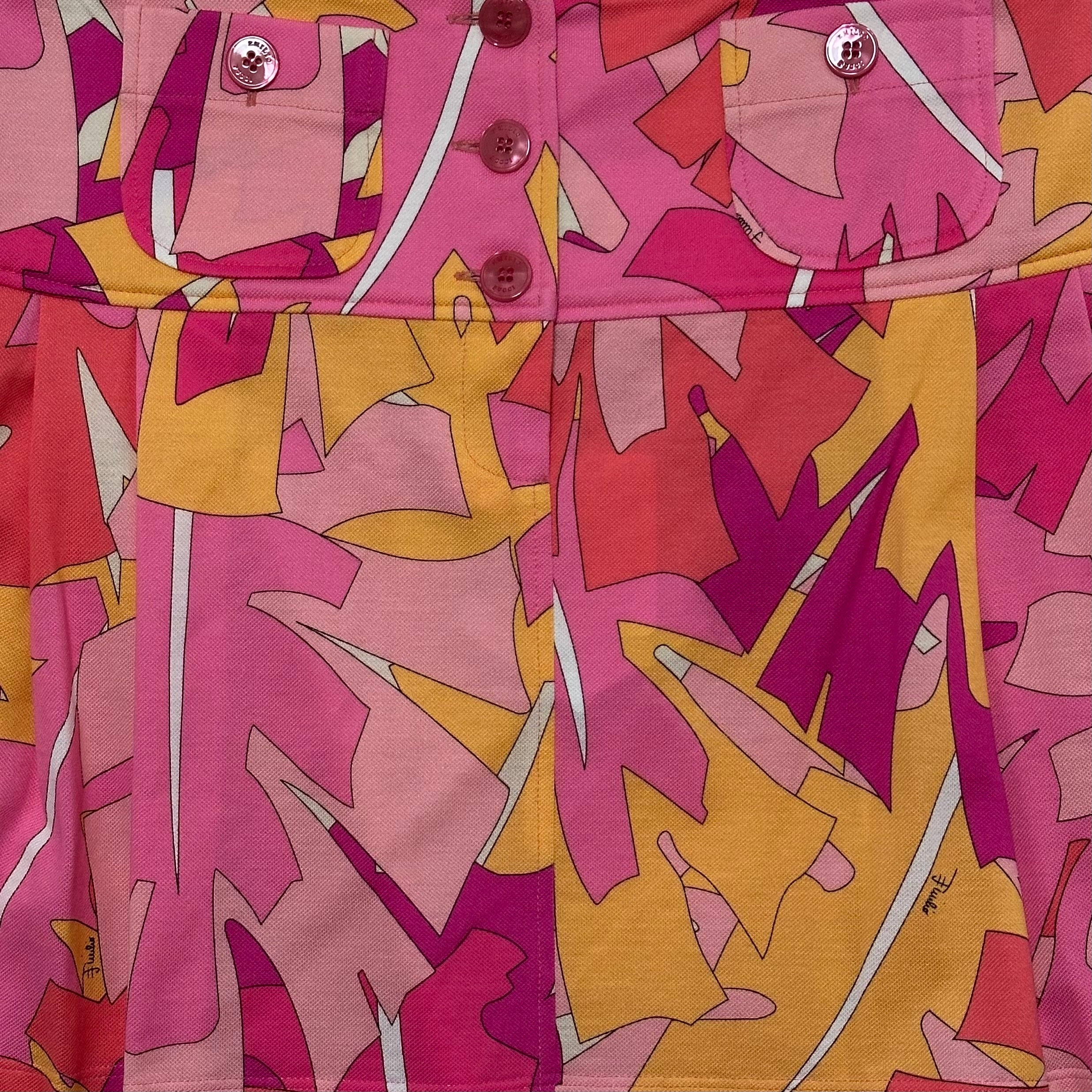 EMILIO PUCCI Spring Summer 2007 Leaf Print Pleated Mini Skirt - 4