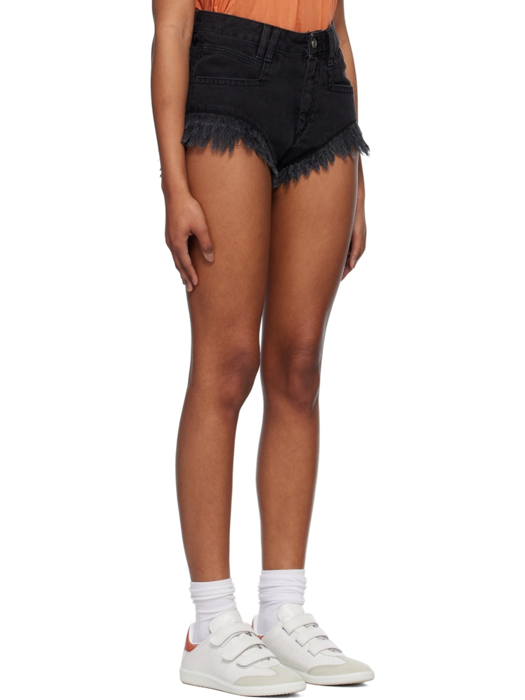 Black Eneidao Denim Shorts - 2