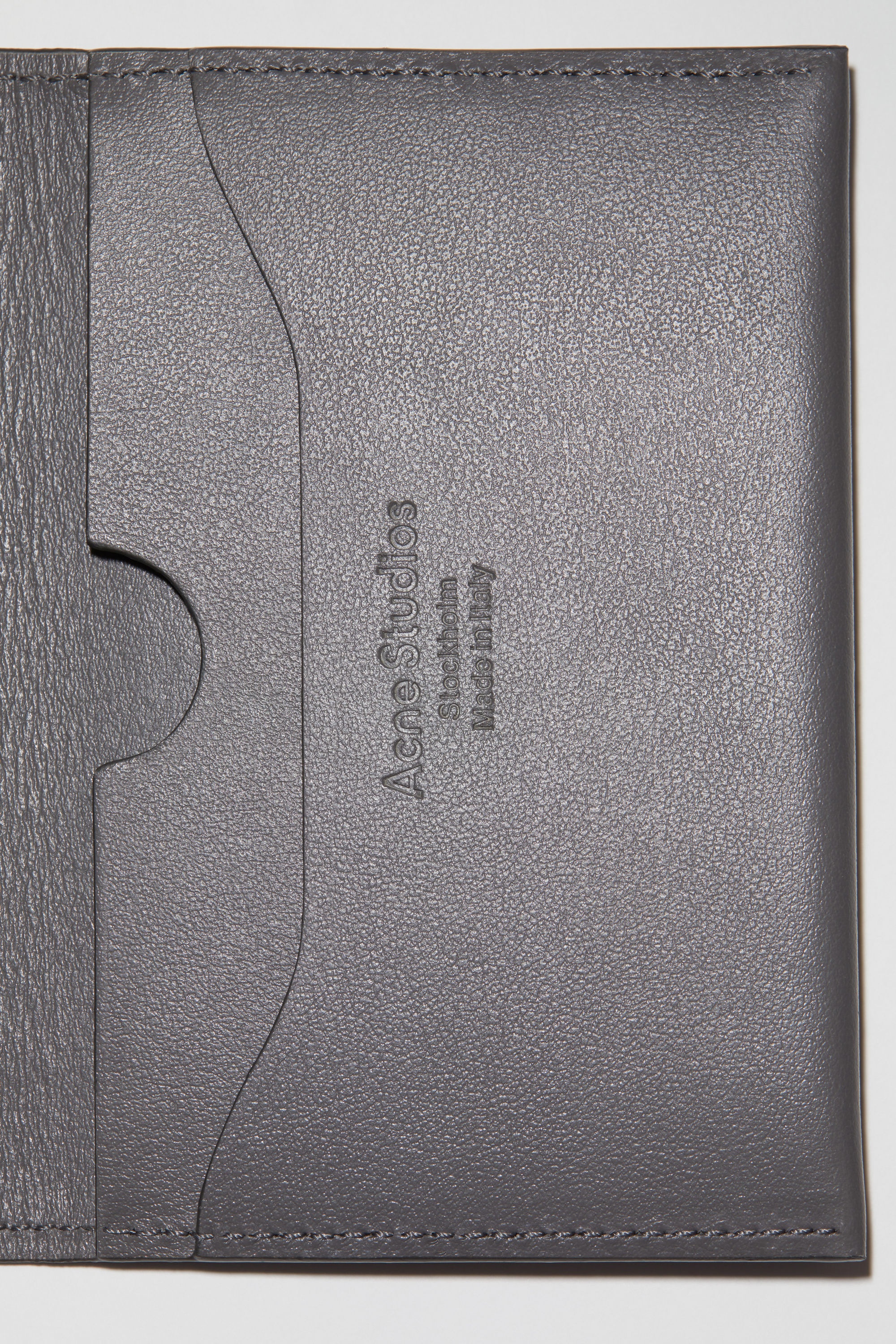Leather card case - Dark grey - 5