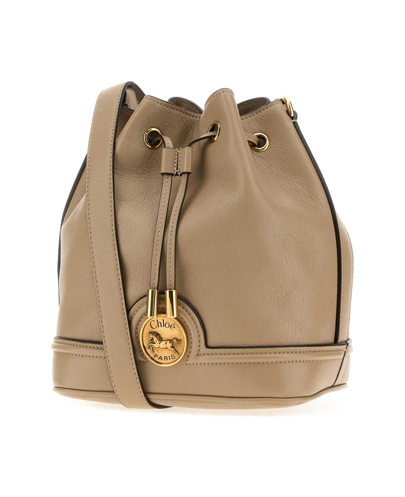 Cappuccino Leather Bucket Bag - 2