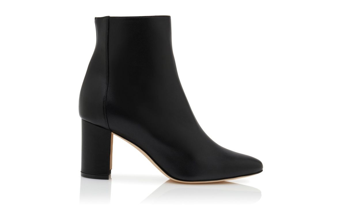 Black Nappa Leather Ankle Boots - 4
