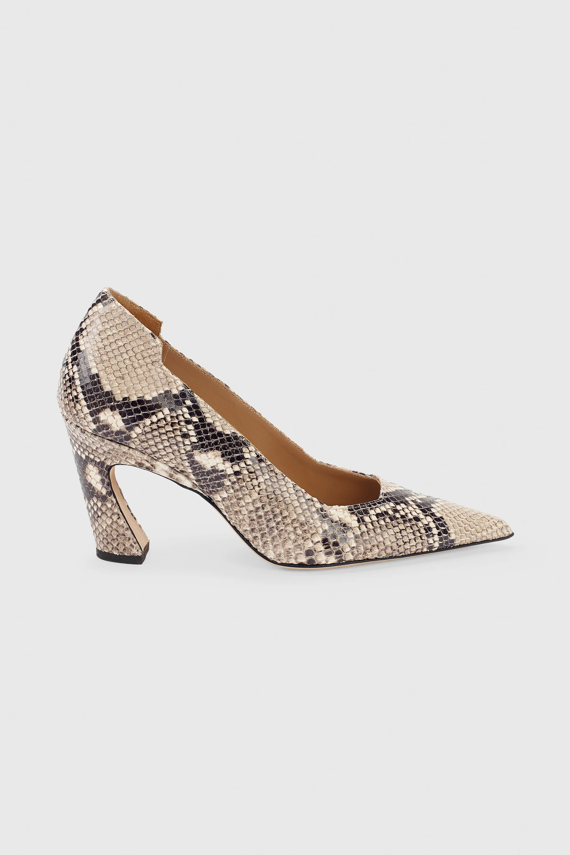 Milano Snake-Embossed Leather Heels 80 - 1