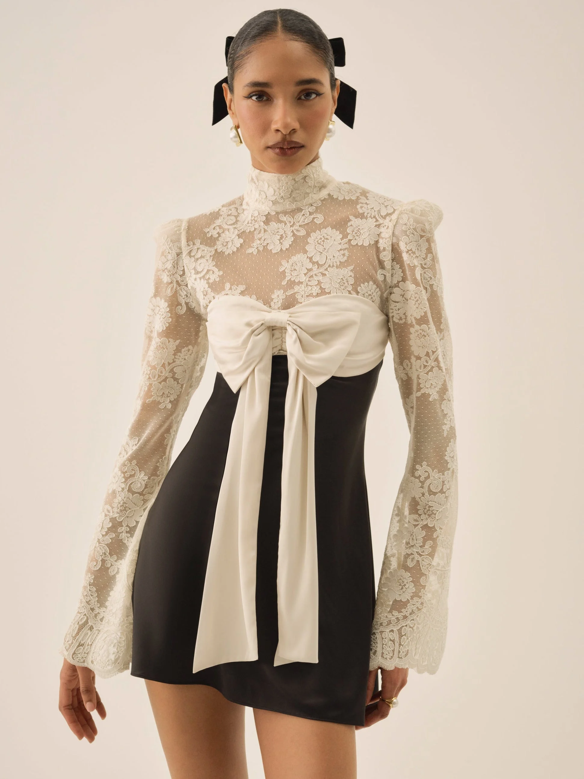 Grace Lace Mini Dress - 1