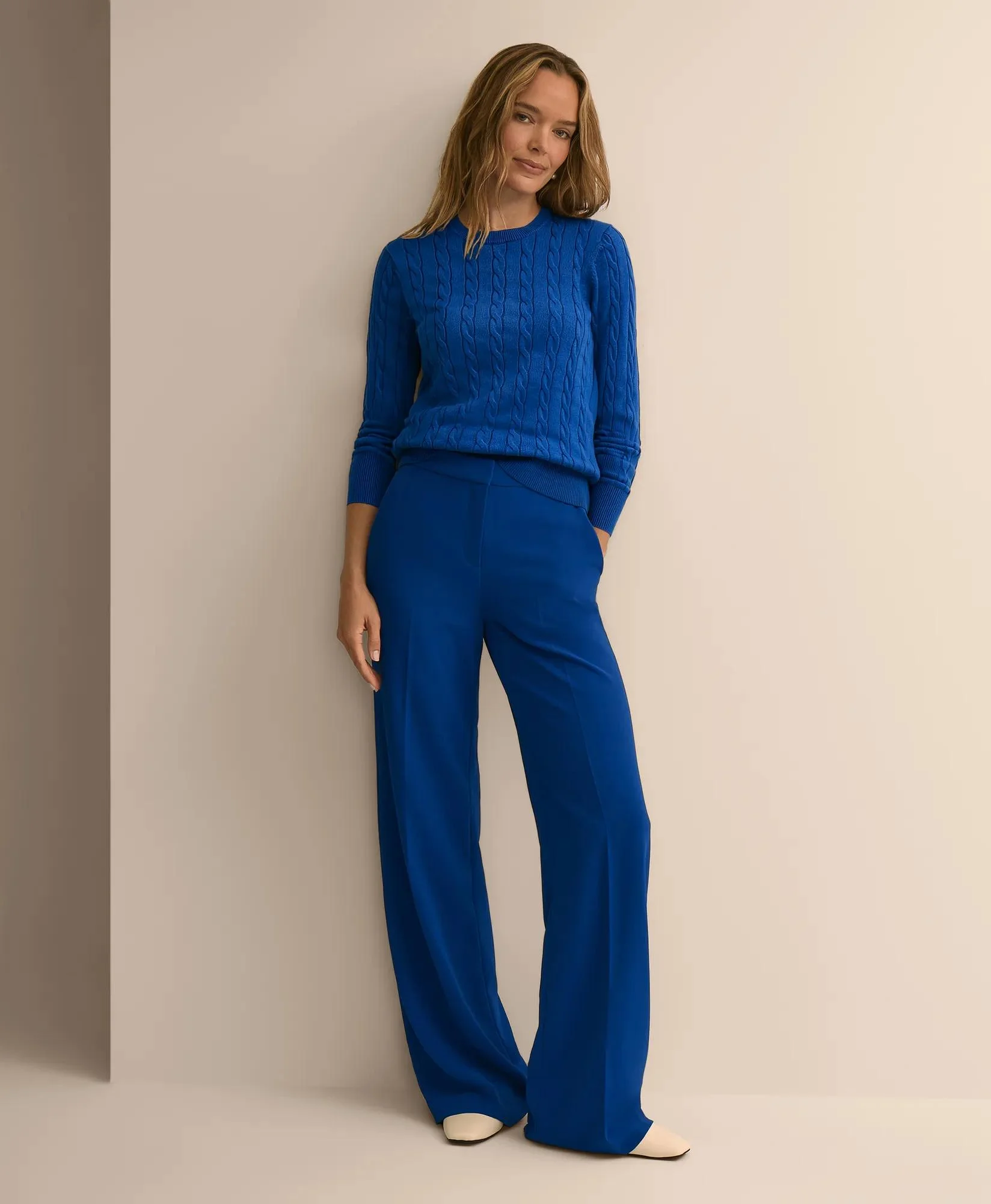 Fine Crepe Wide-Leg Pant - 1