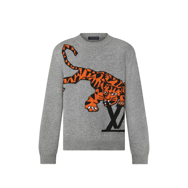 Tiger Intarsia Pullover - 1