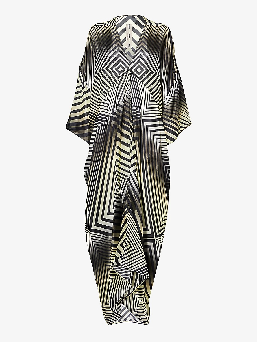 Rick Owens Tommy Kite abstract print woven gown selfridges REVERSIBLE