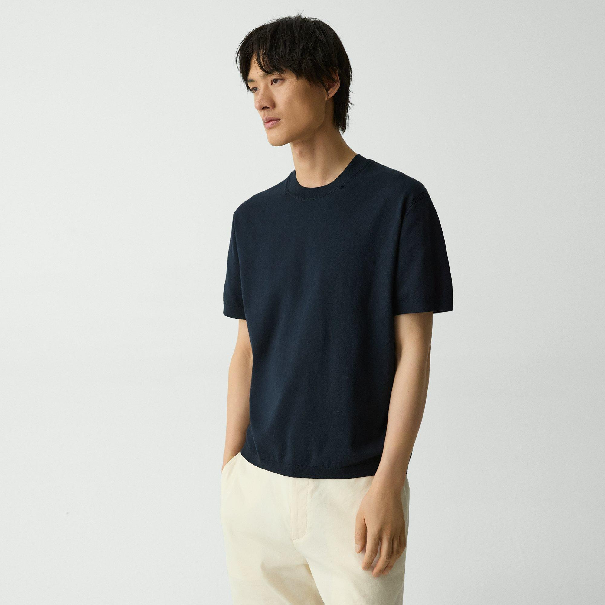 Relaxed Crewneck Tee in Cotton Light Twist - 3