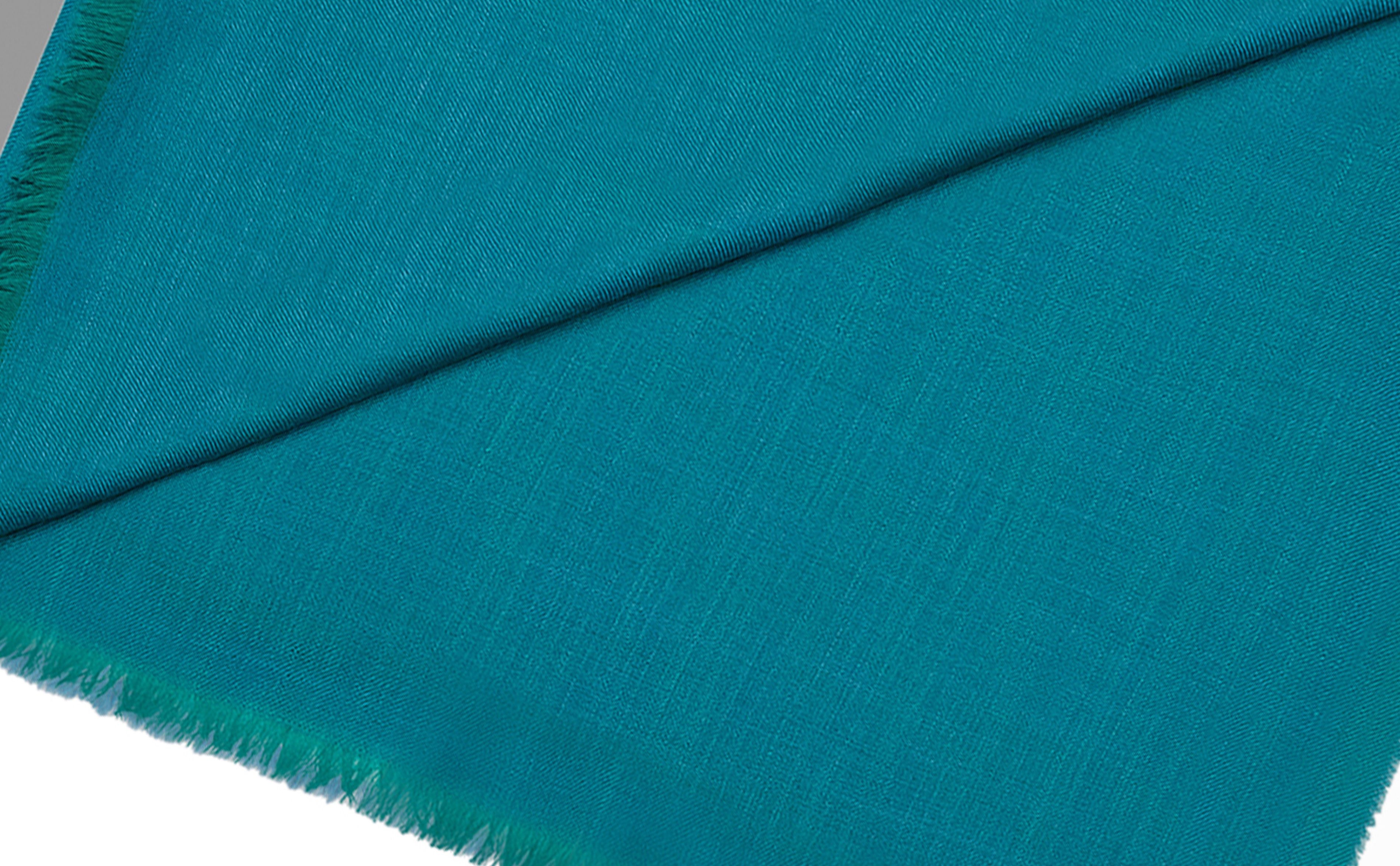 Teal Superfine Cashmere Scarf - 3