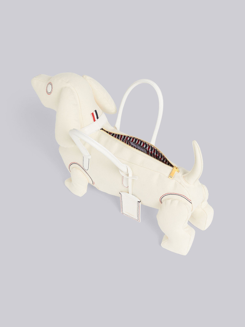 Off White Cotton Canvas Hector Bag 5