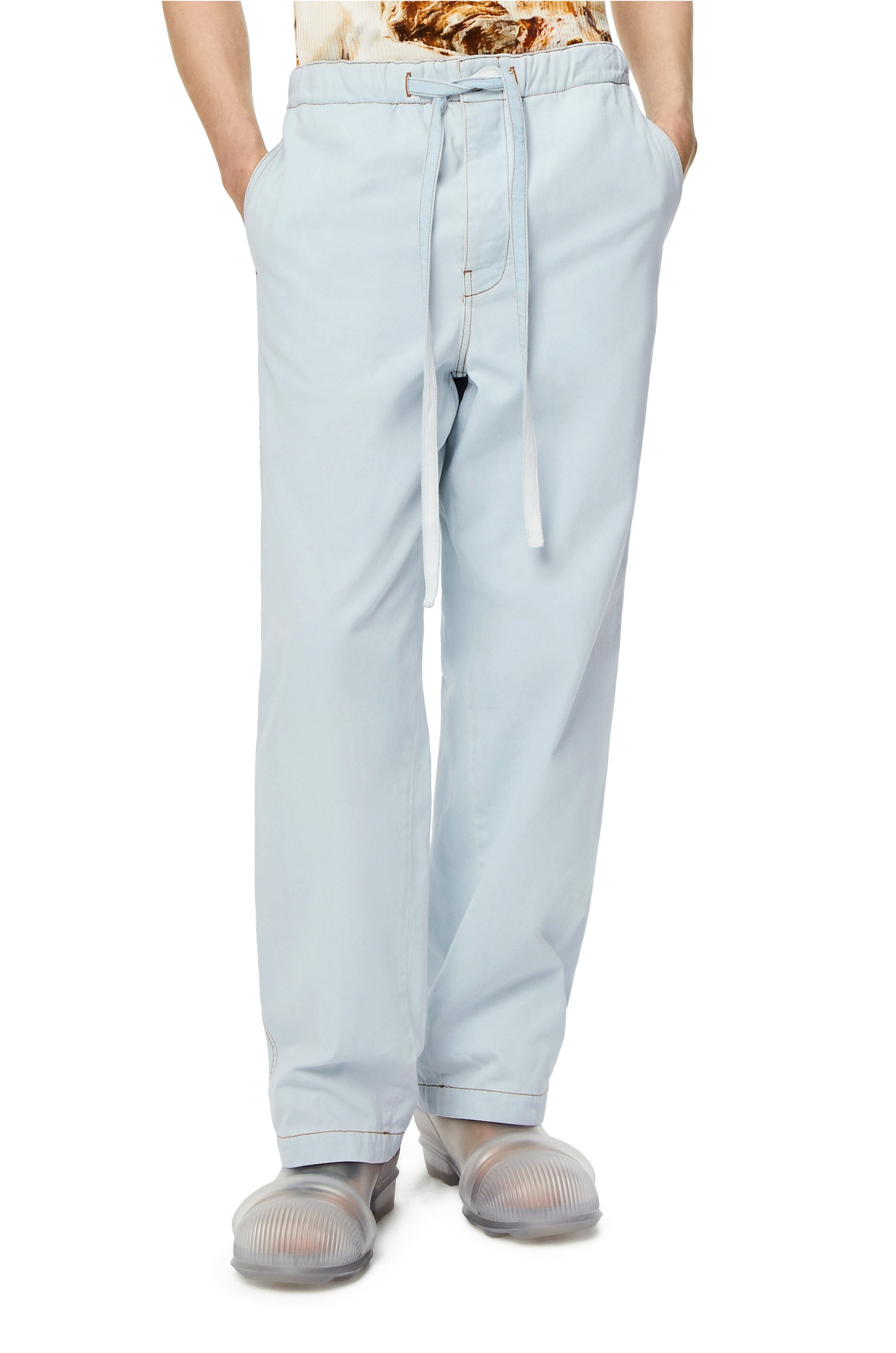 Drawstring trousers in denim - 3