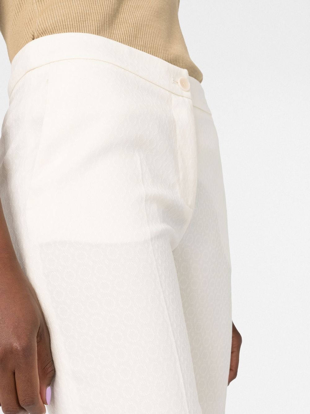 high-waisted wide-leg trousers - 3