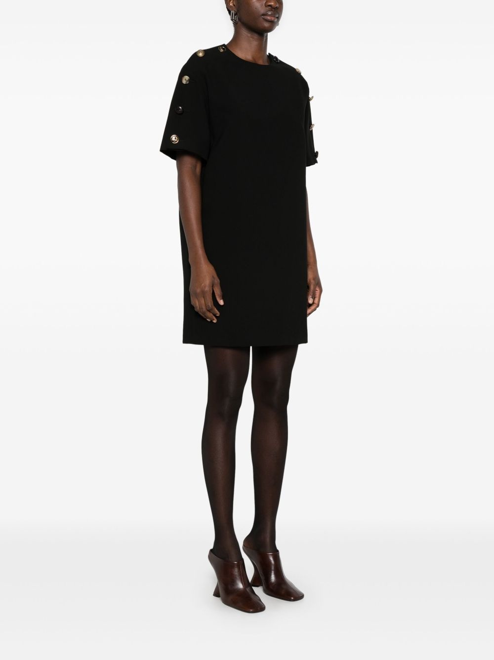 crepe mini dress - 3