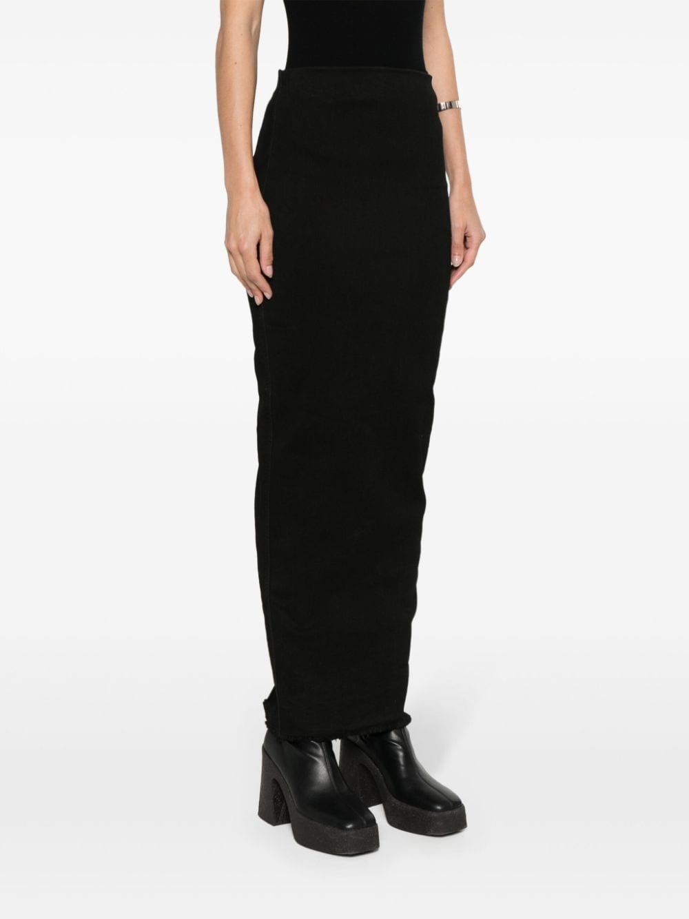 frayed-detail skirt - 3