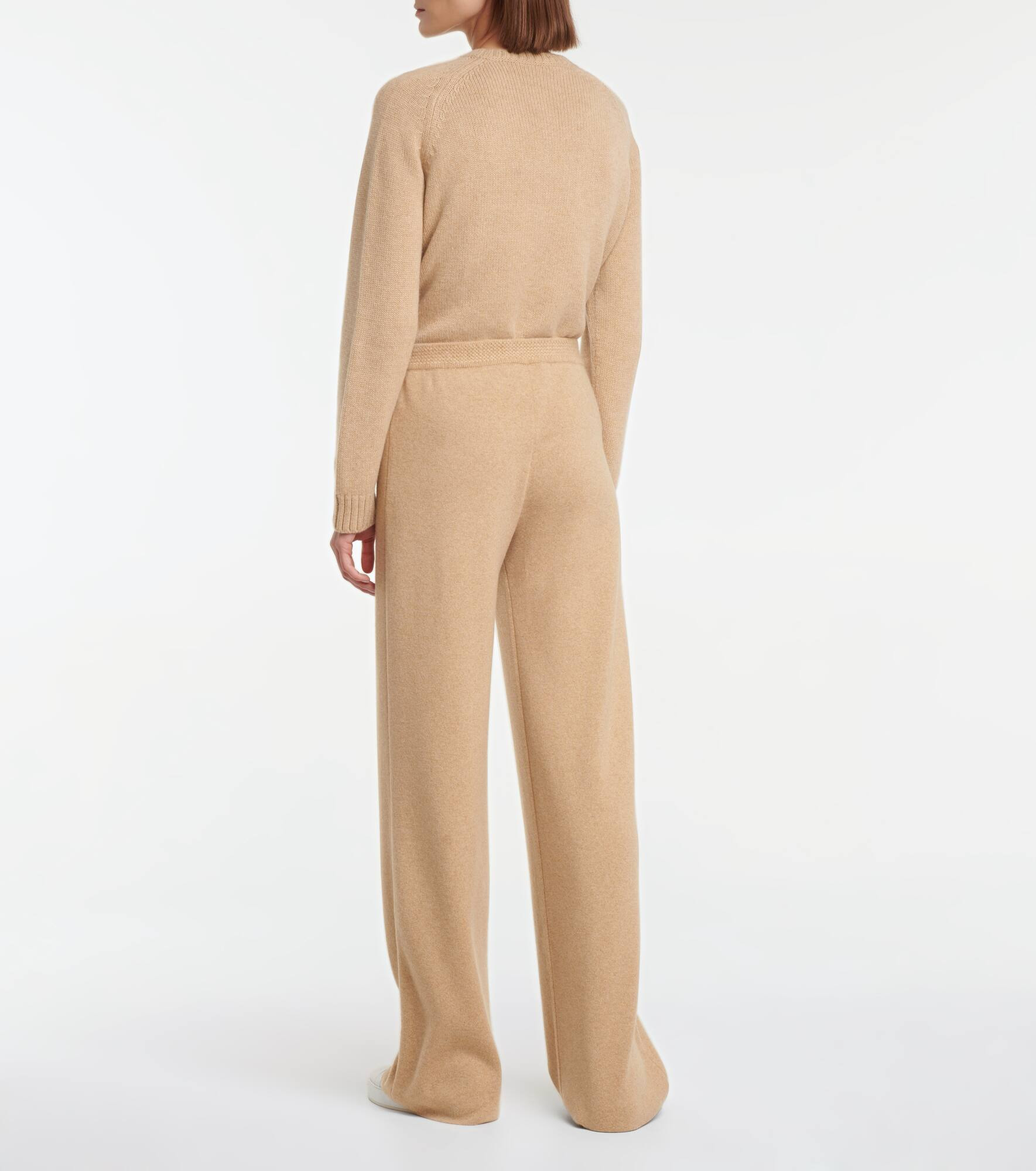 Lexington wide-leg cashmere knit pants - 3
