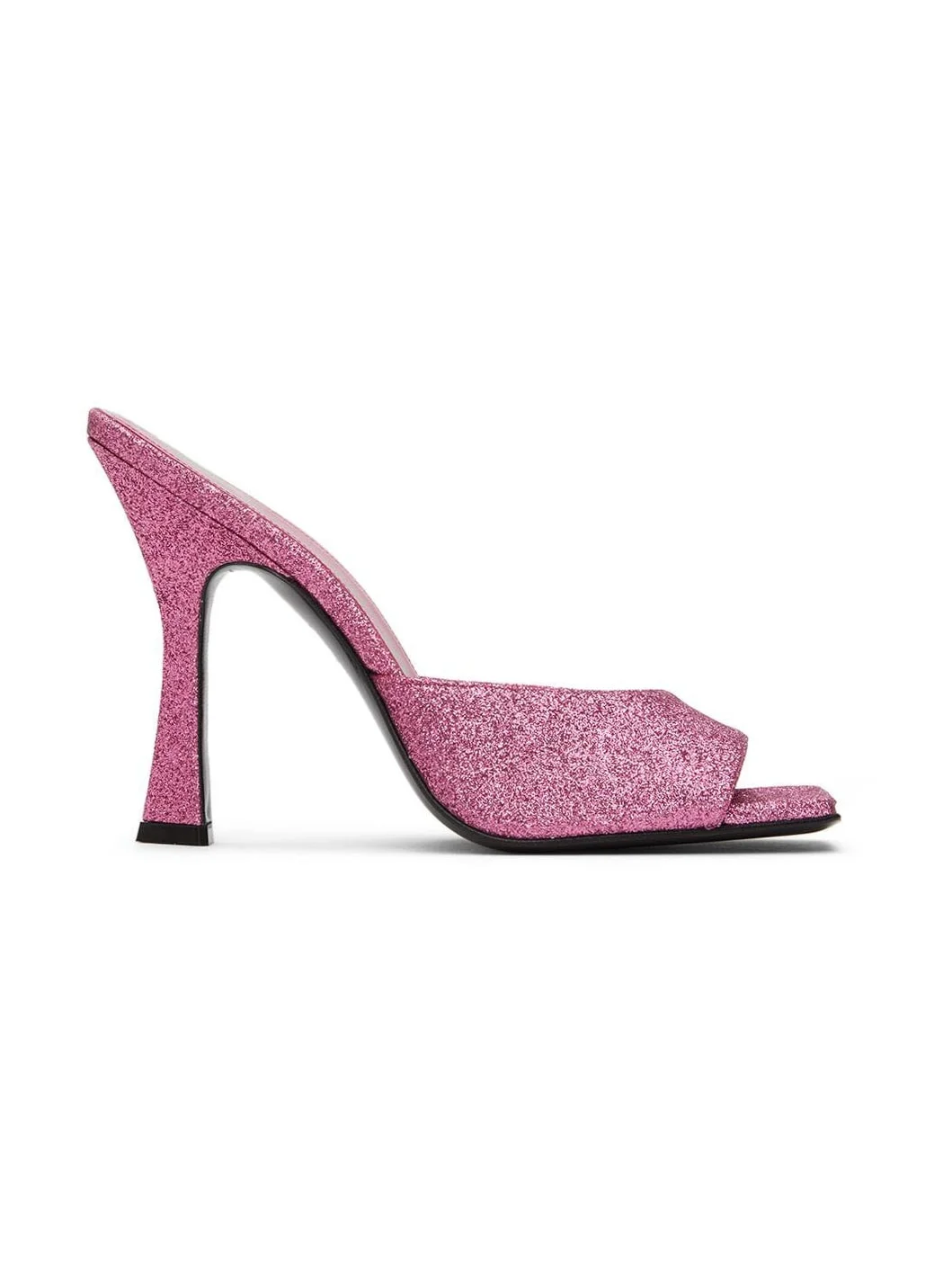 반짝이는 높은 heeled mules - 1