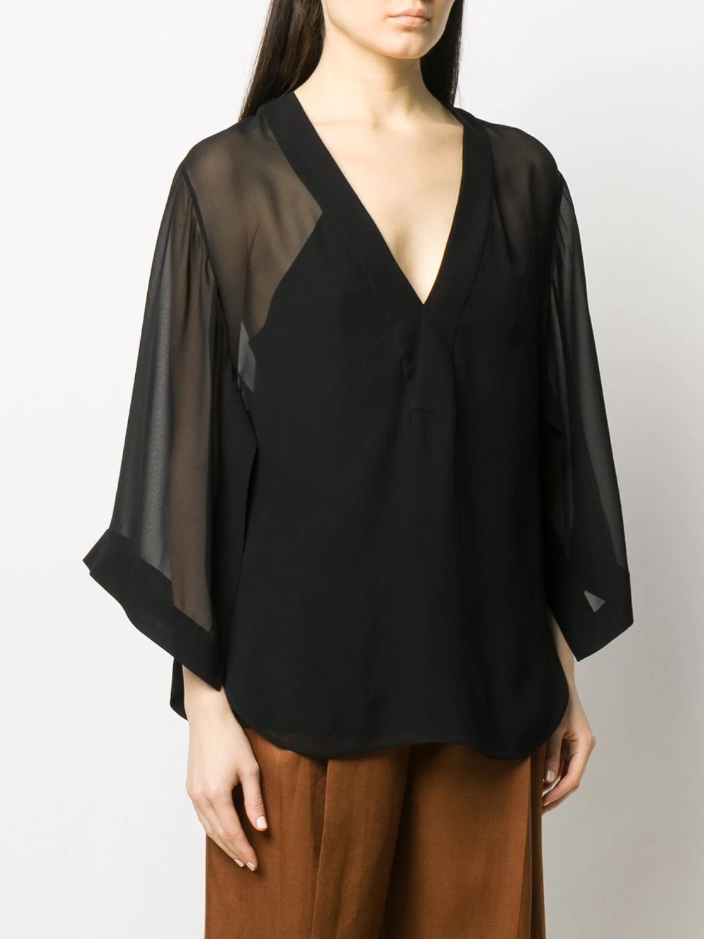 sheer fluid blouse - 3