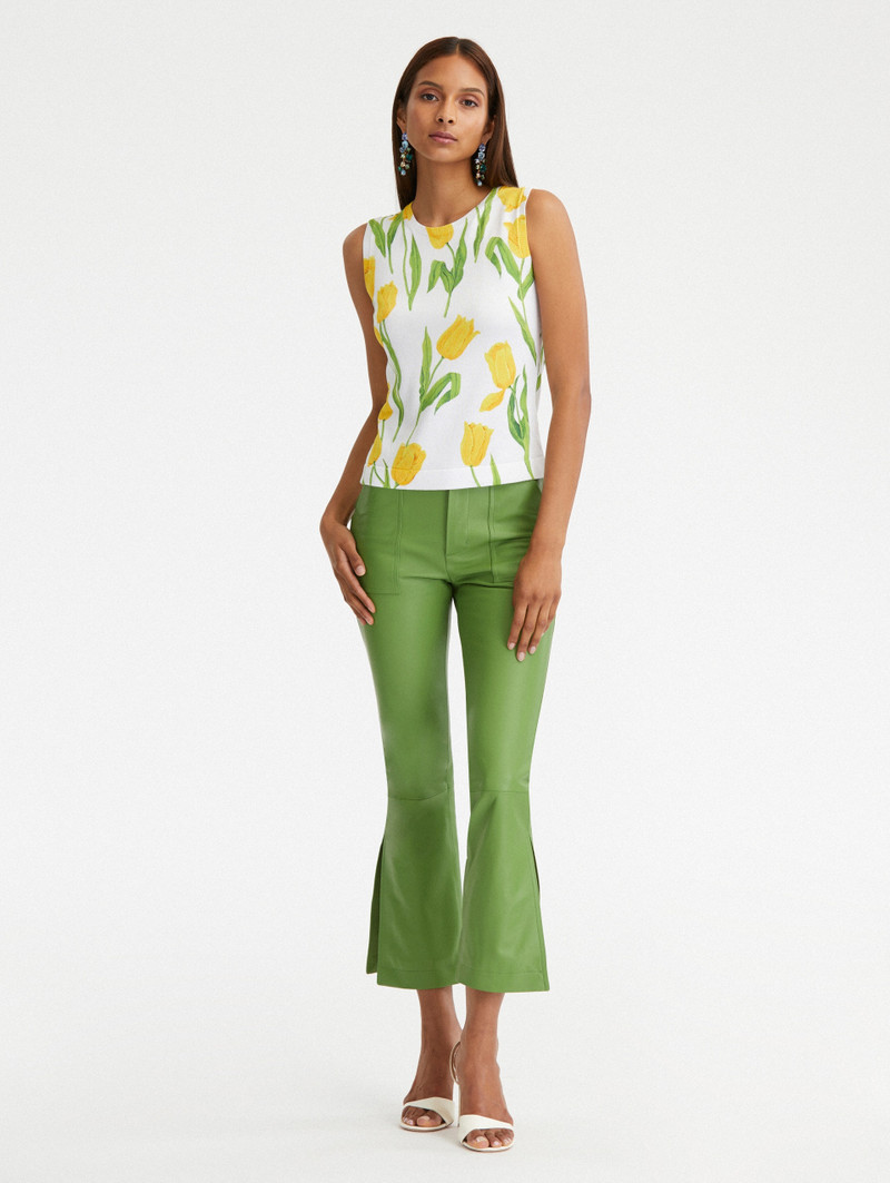 Oscar de la Renta TULIP PRINTED TANK outlook