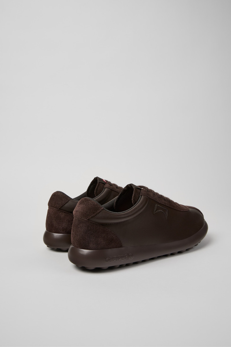 CAMPERLAB Brown Leather and Nubuk Sneakers for Men. outlook