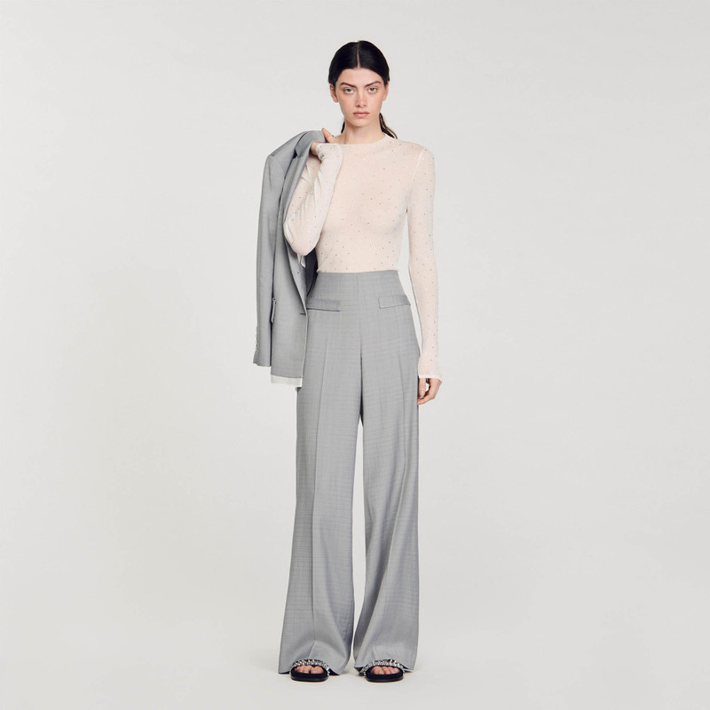 Sandro Sheer rhinestone jumper outlook